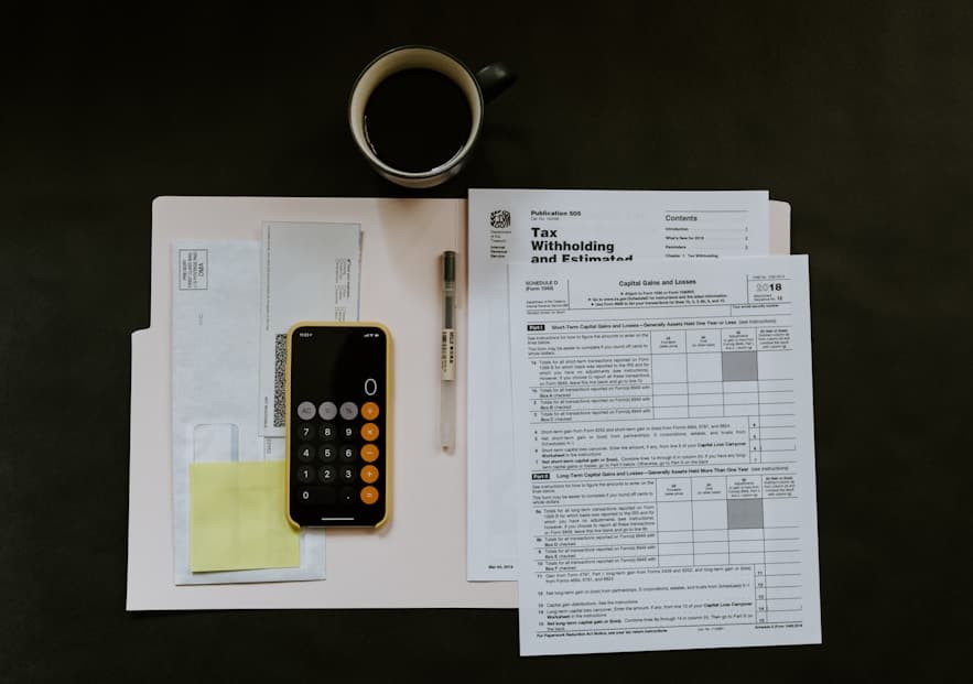 Tax withholding documents and calculator